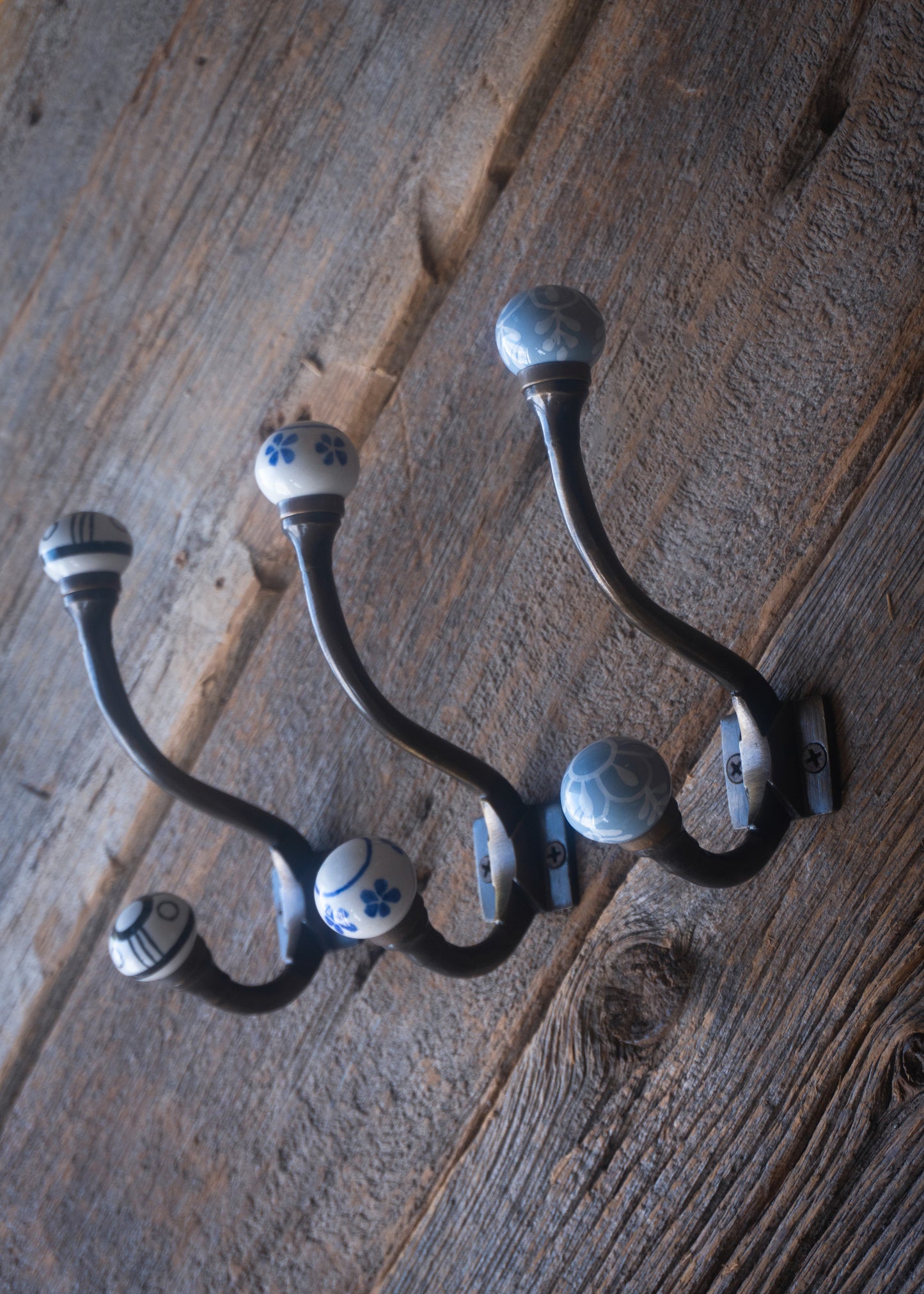 Artisan Hand-Painted Antique Bronze Hooks