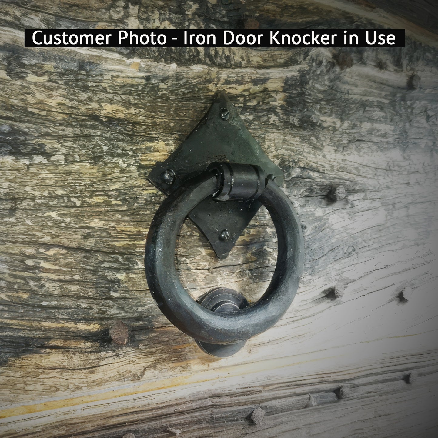 Hand-Forged Victorian Wrought Iron Door Knocker