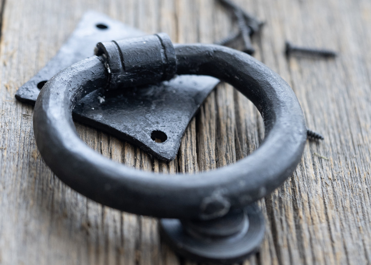 Hand-Forged Victorian Wrought Iron Door Knocker