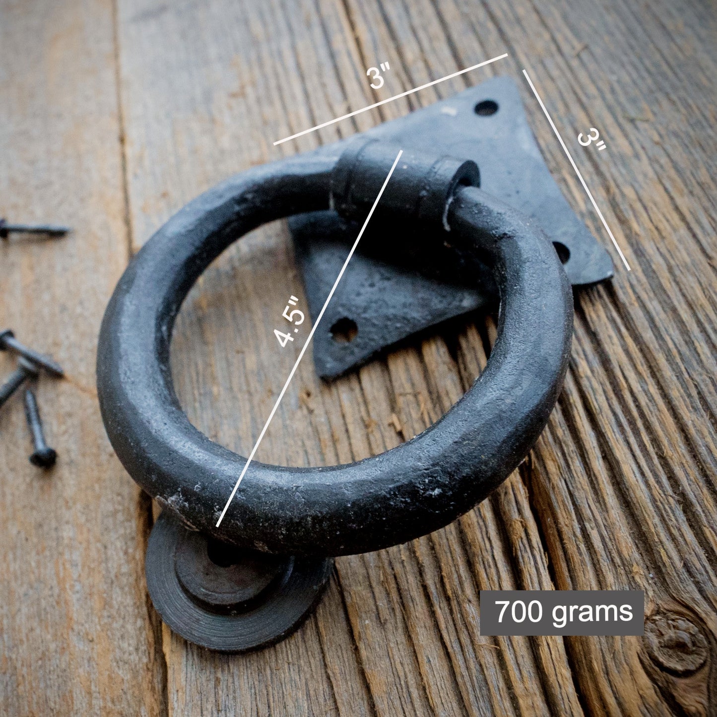 Hand-Forged Victorian Wrought Iron Door Knocker