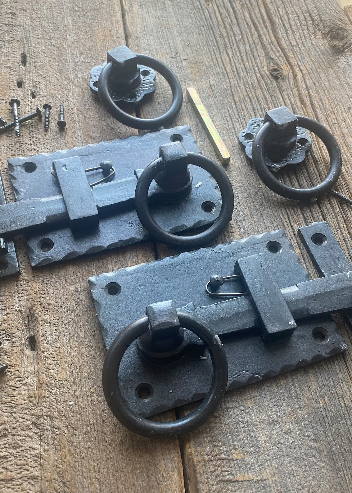Cottage Ring Latch *Double-Coated* with Powder-Coat & Burnt Wax Finish