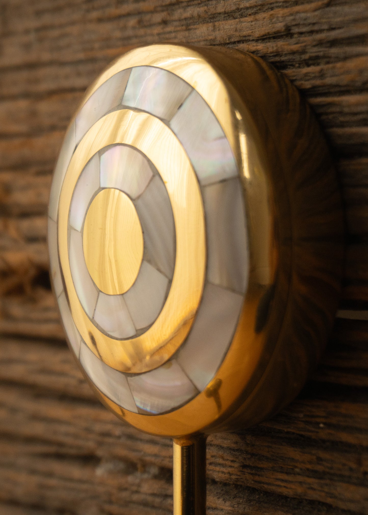 Brass and Mother of Pearl decorative hook