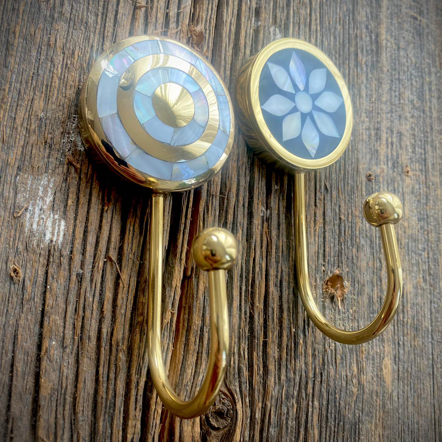 Brass and Mother of Pearl decorative hook (COMING SOON )