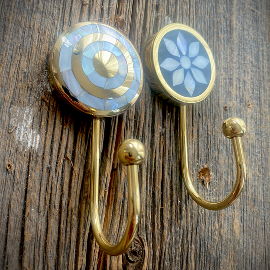 Brass and Mother of Pearl decorative hook (COMING SOON )