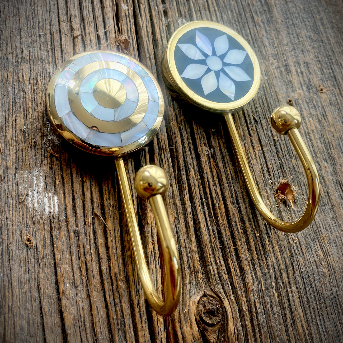 Brass and Mother of Pearl decorative hook (COMING SOON )