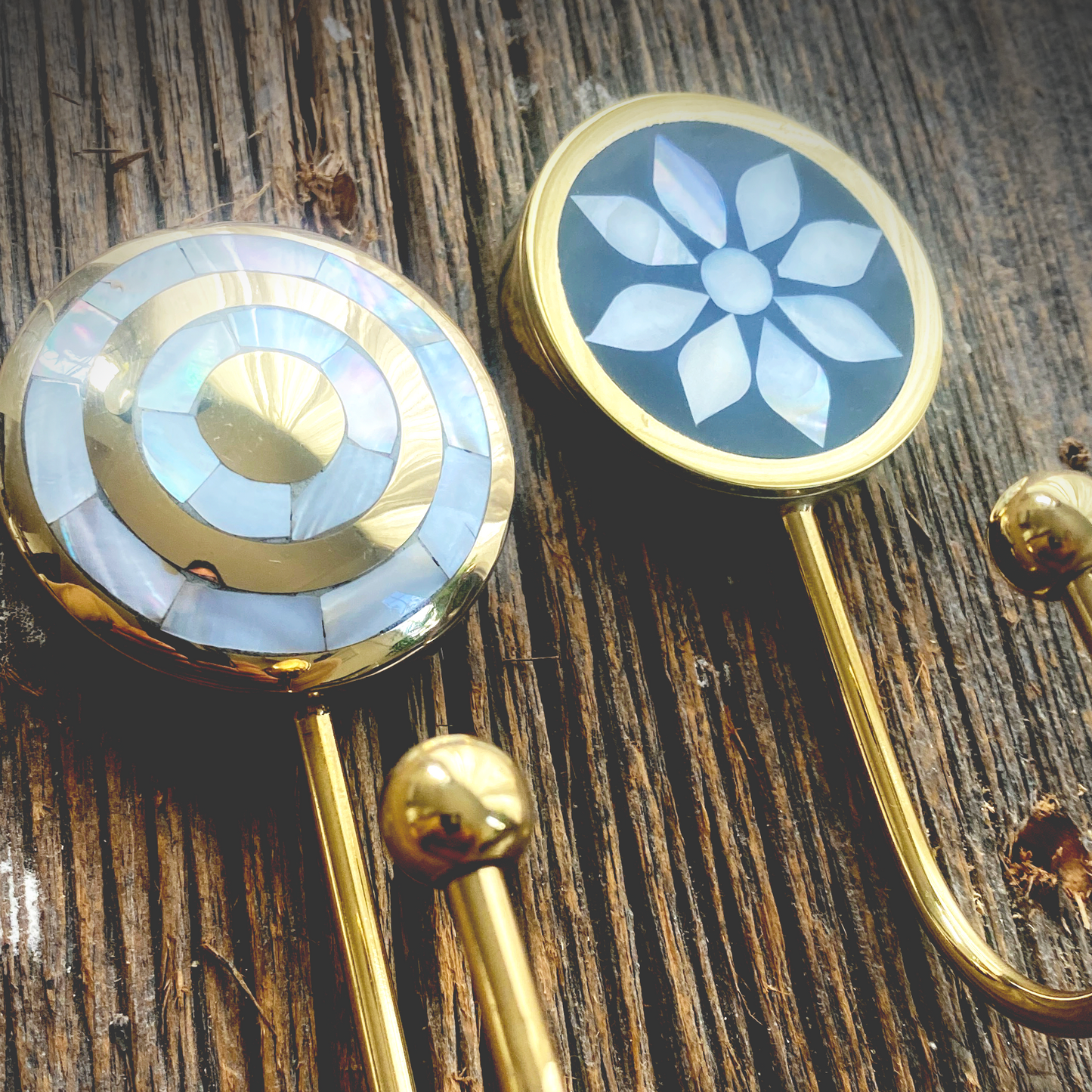 Brass and Mother of Pearl decorative hook (COMING SOON )