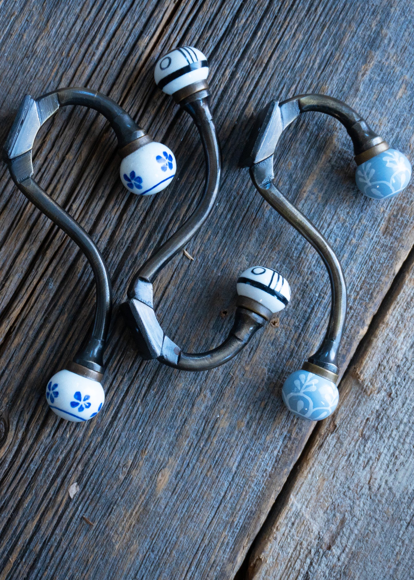 Artisan Hand-Painted Antique Bronze Hooks