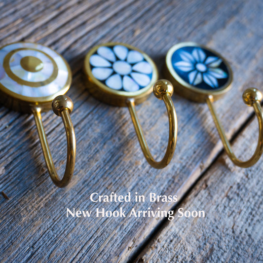 Brass and Mother of Pearl decorative hook (COMING SOON )