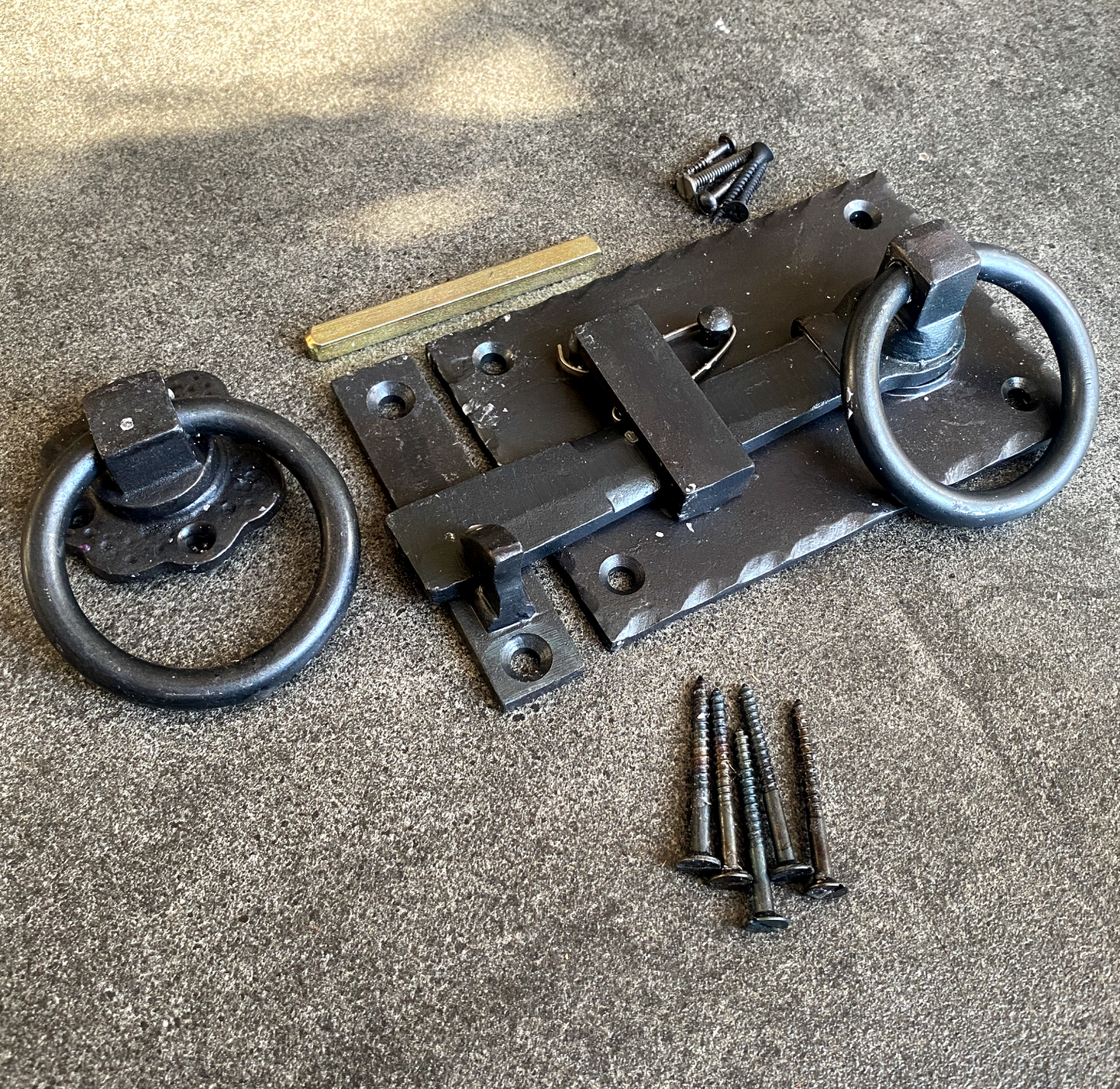 Cottage Ring Latch *Double-Coated* with Powder-Coat & Burnt Wax Finish