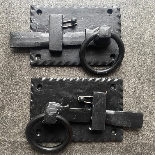 Cottage Ring Latch *Double-Coated* with Powder-Coat & Burnt Wax Finish
