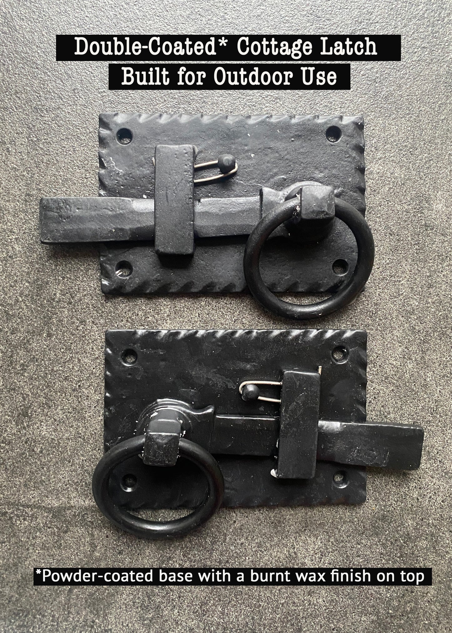 Cottage Ring Latch Rustic Burnt Wax Finish