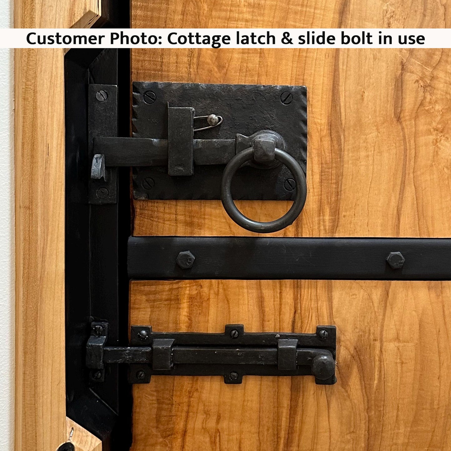 Cottage Ring Latch *Double-Coated* with Powder-Coat & Burnt Wax Finish