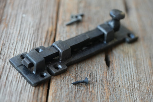 Iron Slide Bolt Door Latch Old Victorian-6.5"