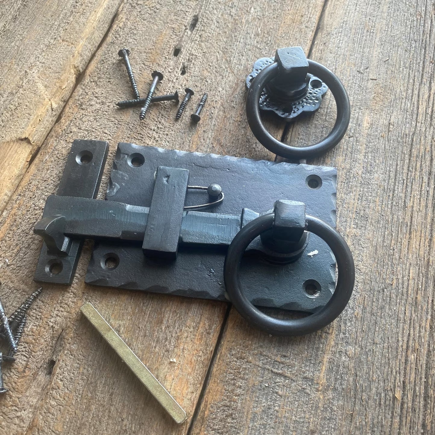 Cottage Ring Latch Rustic Burnt Wax Finish