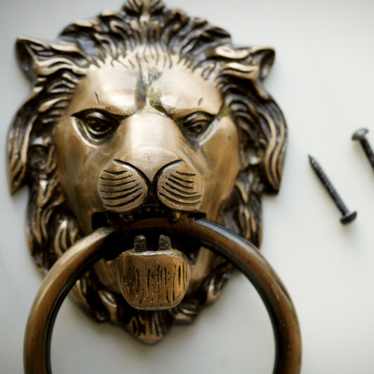 Brass Lion Door Knocker